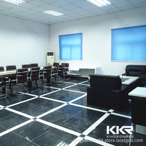 High Hardness Cut to Size Black Quartz Stone Floor Tiles